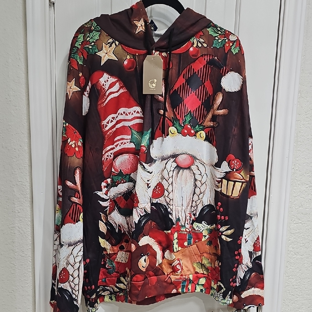 Hardaddy NWT Festive Santa Claus Hoodie Size XL